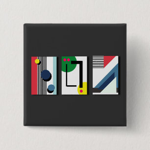 Geometryabstrakt 15 Cm Square Badge