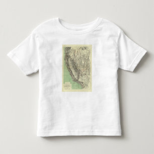 Geomorphic map, California, Nevada Toddler T-Shirt