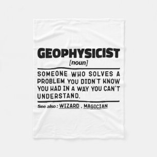 Geophysicist Noun Definition Geophysics Lover Cool Fleece Blanket
