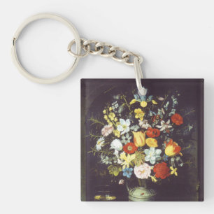 Georg Flegel  Big piece of flowers (in niche)  Key Ring