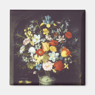 Georg Flegel Big piece of flowers (in niche) Magnet