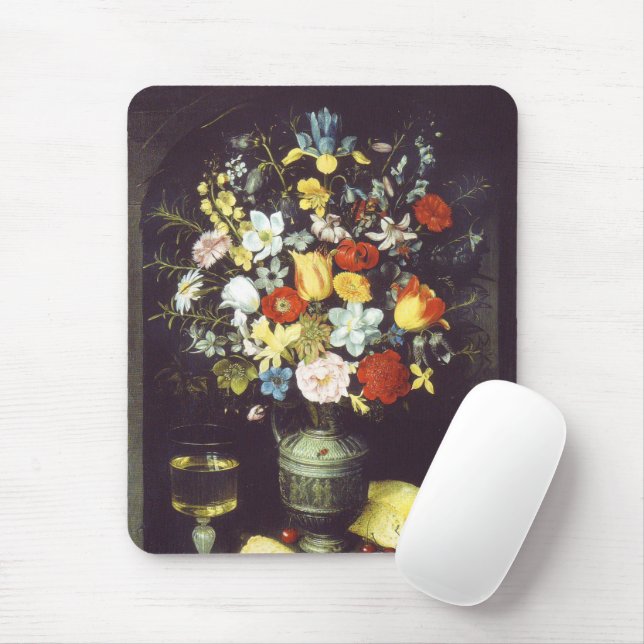 Georg Flegel  Big piece of flowers (in niche)    Mouse Pad (With Mouse)