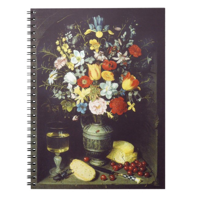 Georg Flegel  Big piece of flowers (in niche)   Notebook (Front)