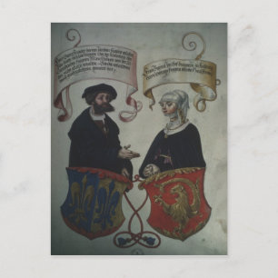 Georg Fugger his wife Regina Imhoff, 'Geheim Postcard