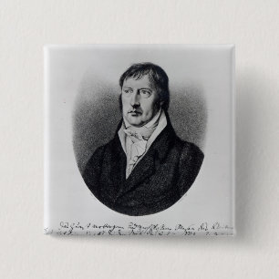 Georg Wilhelm Friedrich Hegel 15 Cm Square Badge