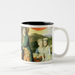 George, 3rd Earl Cowper, with the Family of Charle Two-Tone Coffee Mug