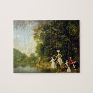 George and Mary Browne with their Five Elder Child Jigsaw Puzzle