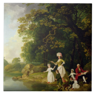 George and Mary Browne with their Five Elder Child Tile