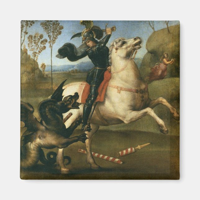 George and the Dragon (by Raphael) Magnet (Front)