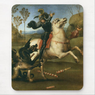 George and the Dragon (by Raphael) Mouse Pad