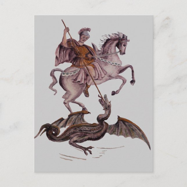 GEORGE AND THE DRAGON POSTCARD (Front)