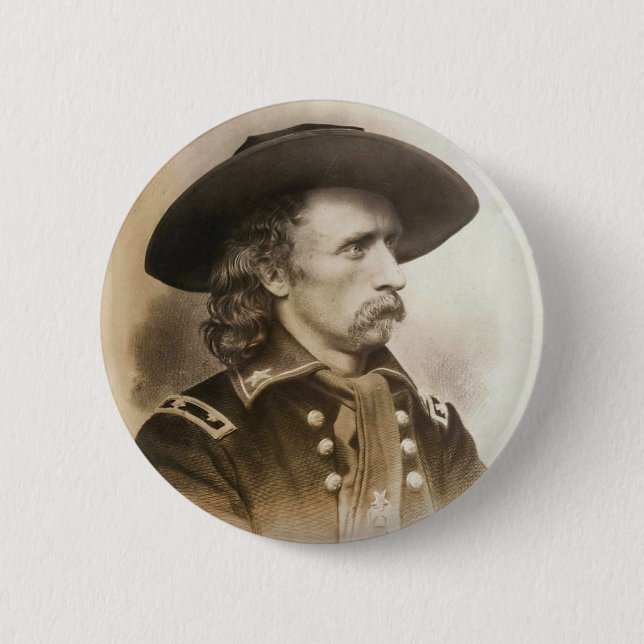 George Armstrong Custer circa 1860s 6 Cm Round Badge (Front)