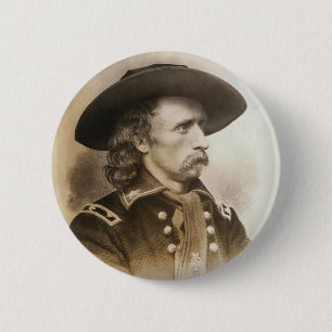 George Armstrong Custer circa 1860s 6 Cm Round Badge