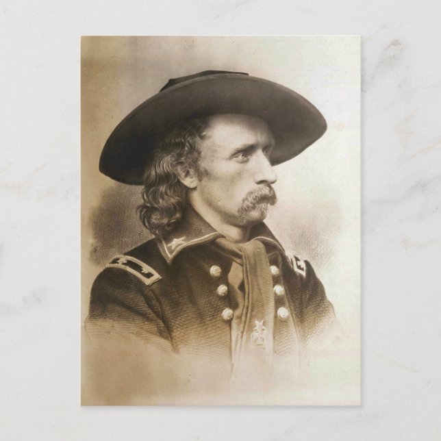 George Armstrong Custer circa 1860s Postcard (Front)