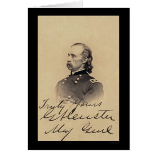 George Armstrong Custer Signed Card 1866