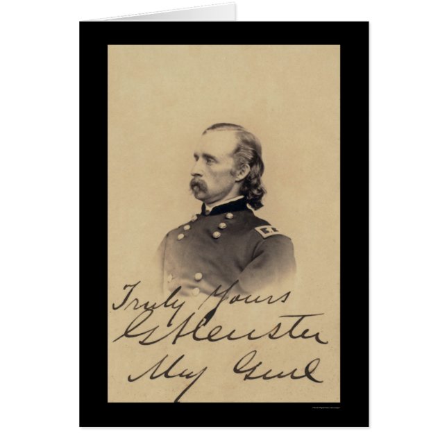 George Armstrong Custer Signed Card 1866 (Front)