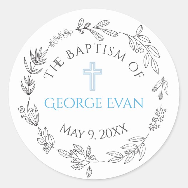 George Baptism Sticker (Front)