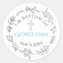 George Baptism Sticker