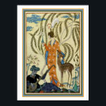 George Barbier Art Deco "Girl with Deer" Print<br><div class="desc">Girl with Deer by George Barbier  12 x 16</div>