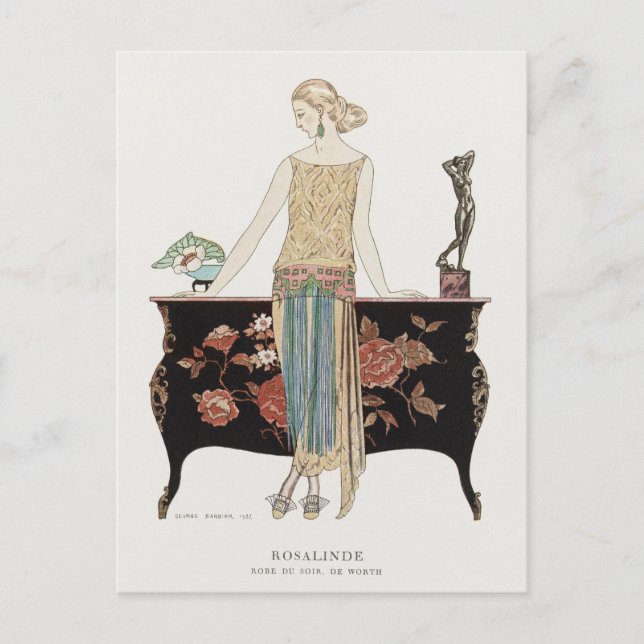 George Barbier, Art Deco Postcard (Front)