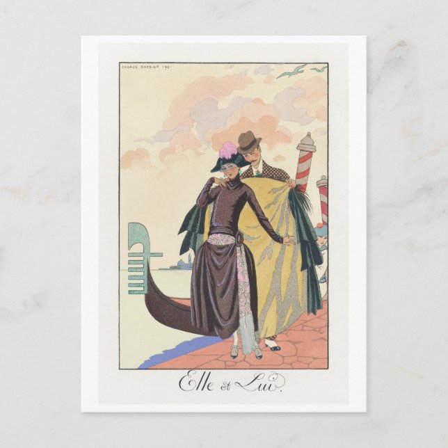 George Barbier, Art Deco Postcard (Front)