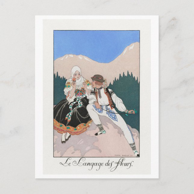 George Barbier, Art Deco Postcard (Front)