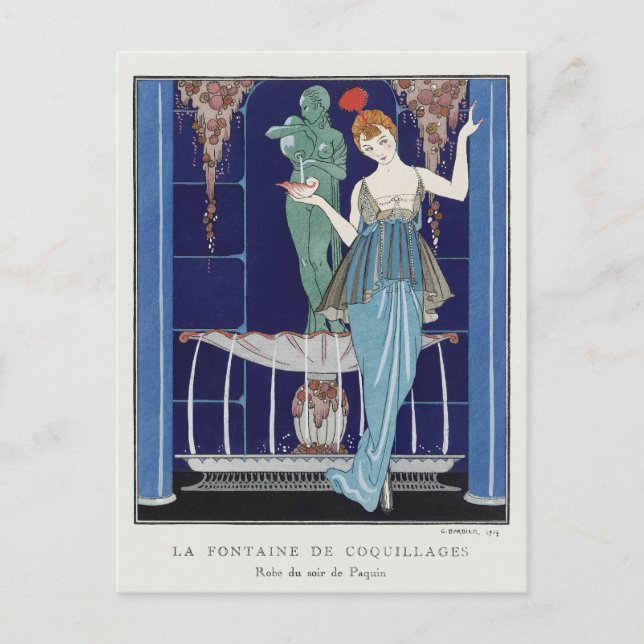 George Barbier, Art Deco Postcard (Front)