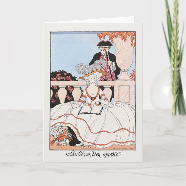 George Barbier, Art Deco Thank You Card (Front)