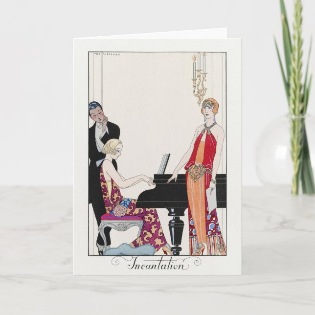 George Barbier, Art Deco Thank You Card (Front)