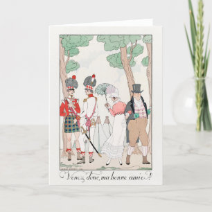 George Barbier, Art Deco Thank You Card