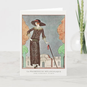 George Barbier, Art Deco Thank You Card