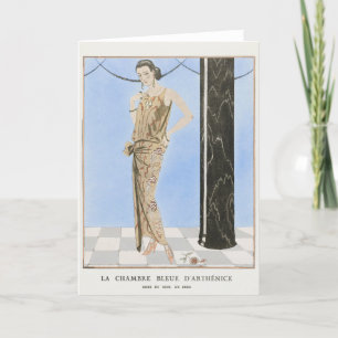 George Barbier, Art Deco Thank You Card