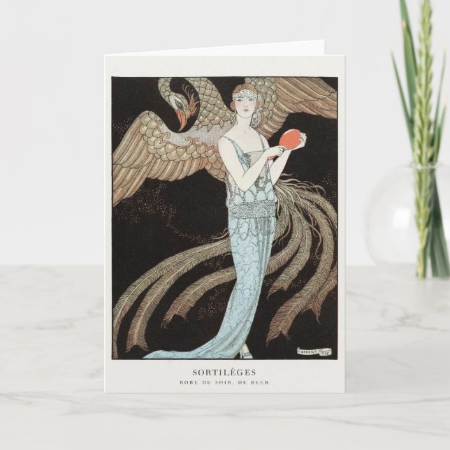 George Barbier, Art Deco Thank You Card (Front)