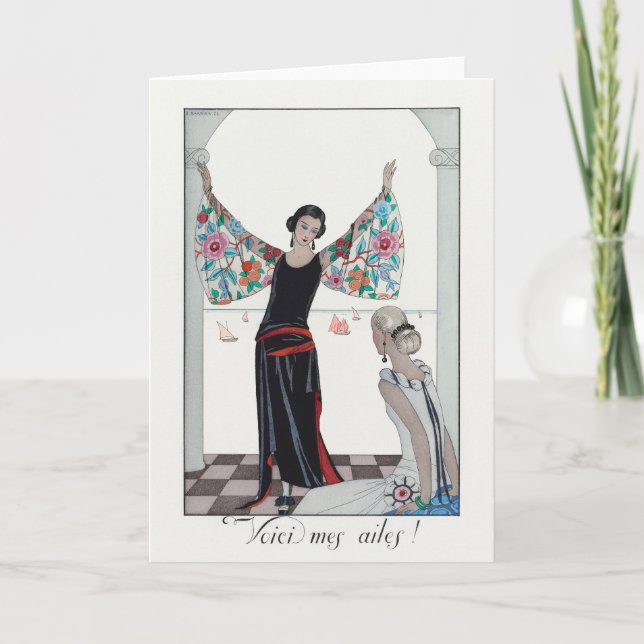 George Barbier, Art Deco Thank You Card (Front)