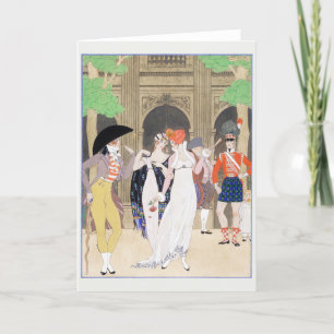 George Barbier, Art Deco Thank You Card