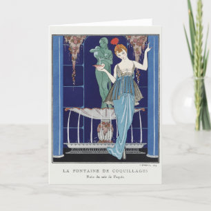 George Barbier, Art Deco Thank You Card