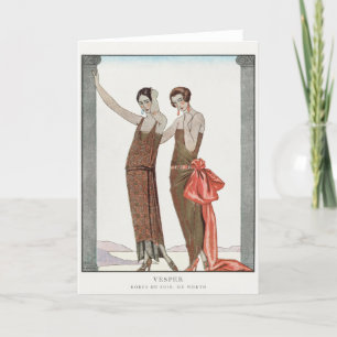 George Barbier, Art Deco Thank You Card