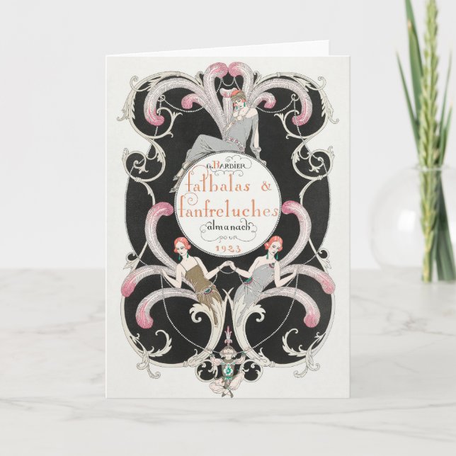 George Barbier, Art Deco Thank You Card (Front)