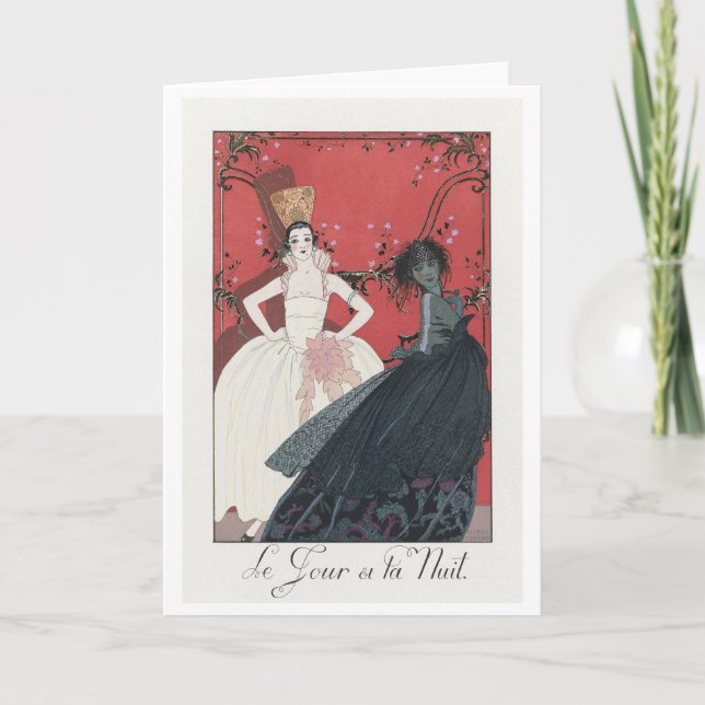 George Barbier, Art Deco Thank You Card (Front)