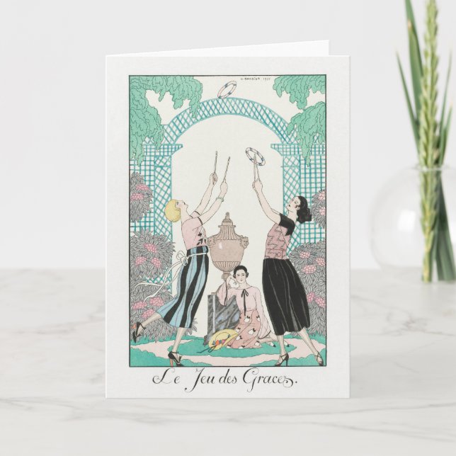 George Barbier, Art Deco Thank You Card (Front)
