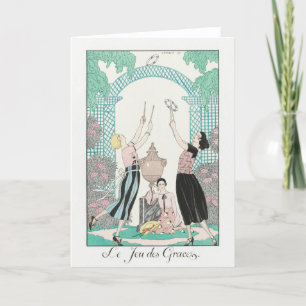 George Barbier, Art Deco Thank You Card