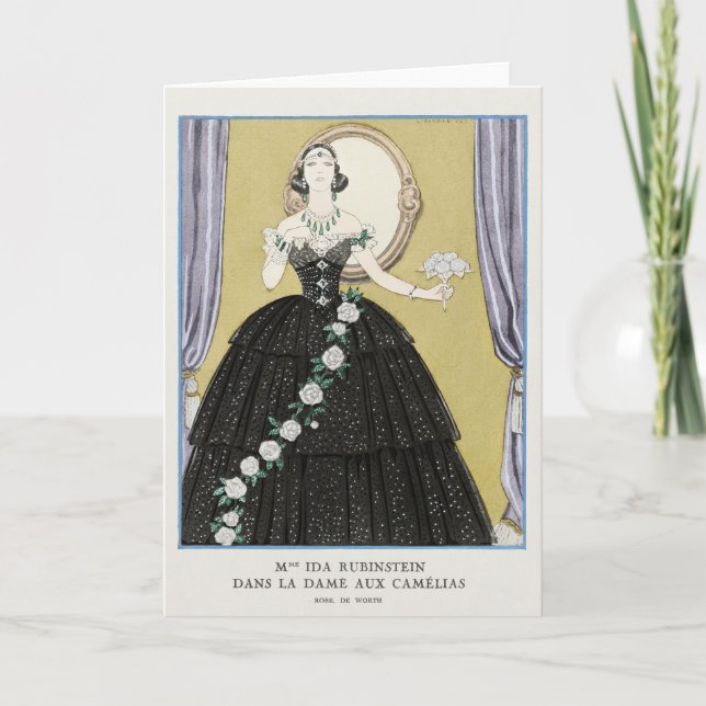 George Barbier, Art Deco Thank You Card (Front)
