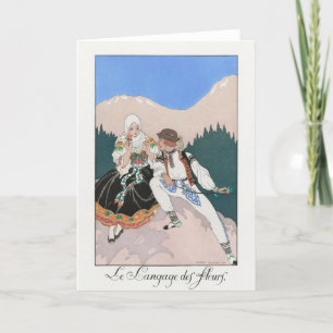 George Barbier, Art Deco Thank You Card