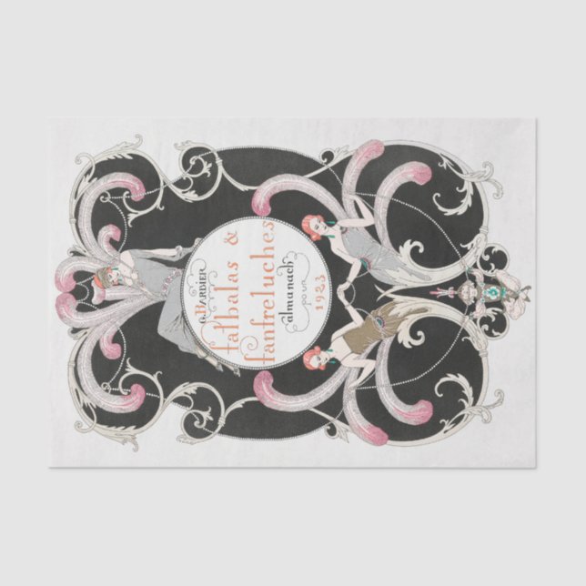 George Barbier, Art Deco Tissue Paper (Front)