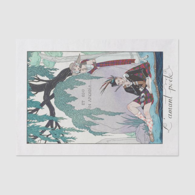 George Barbier, Art Deco Tissue Paper (Front)