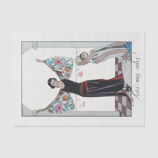 George Barbier, Art Deco Tissue Paper (Front)