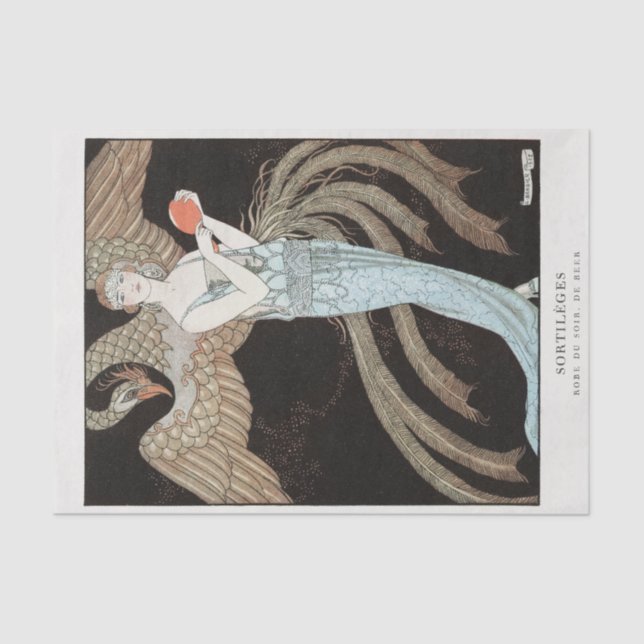 George Barbier, Art Deco Tissue Paper (Front)