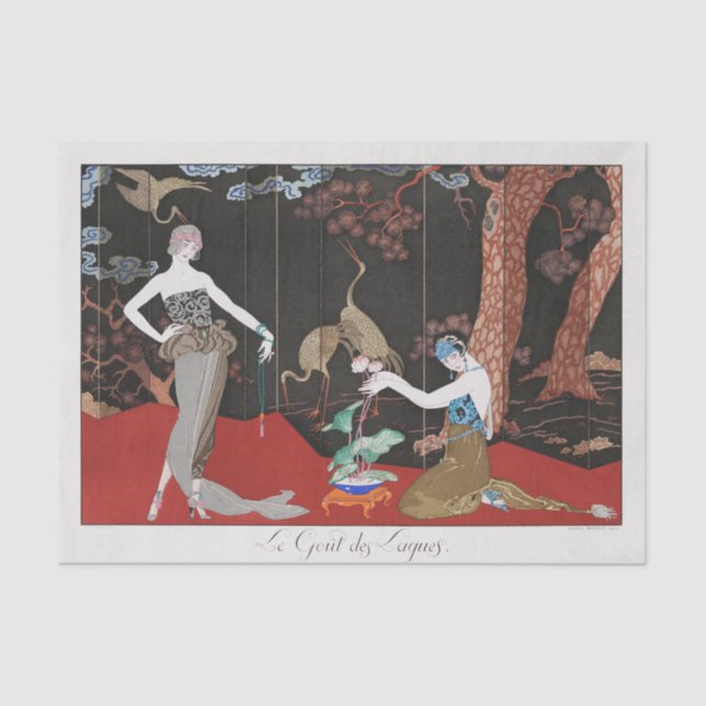 George Barbier, Art Deco Tissue Paper (Front)