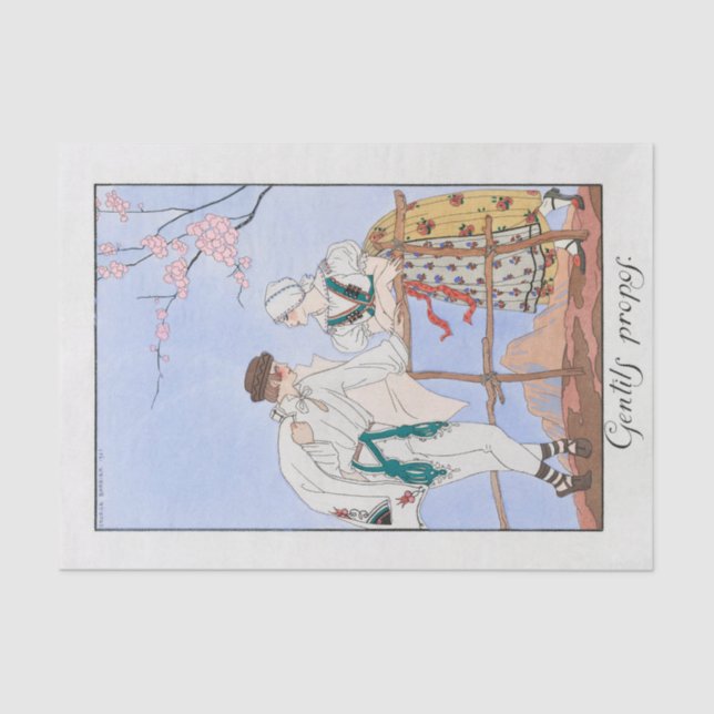 George Barbier, Art Deco Tissue Paper (Front)