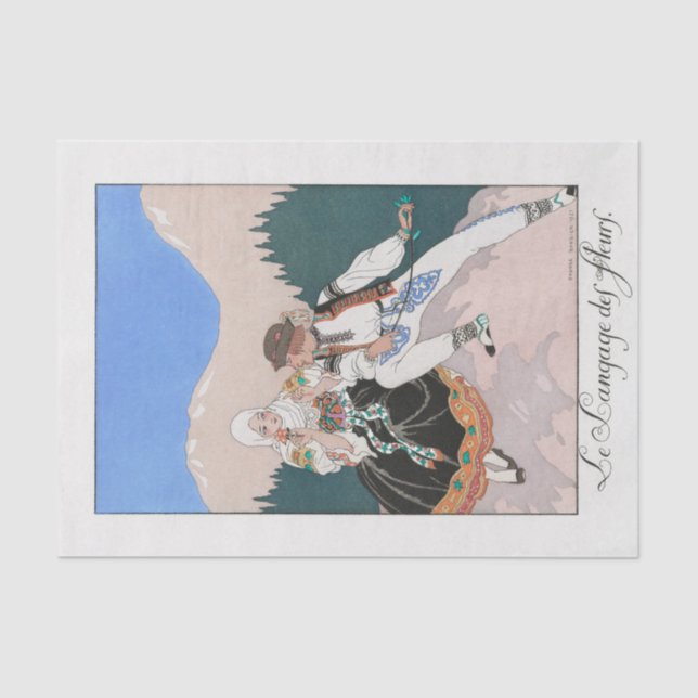 George Barbier, Art Deco Tissue Paper (Front)